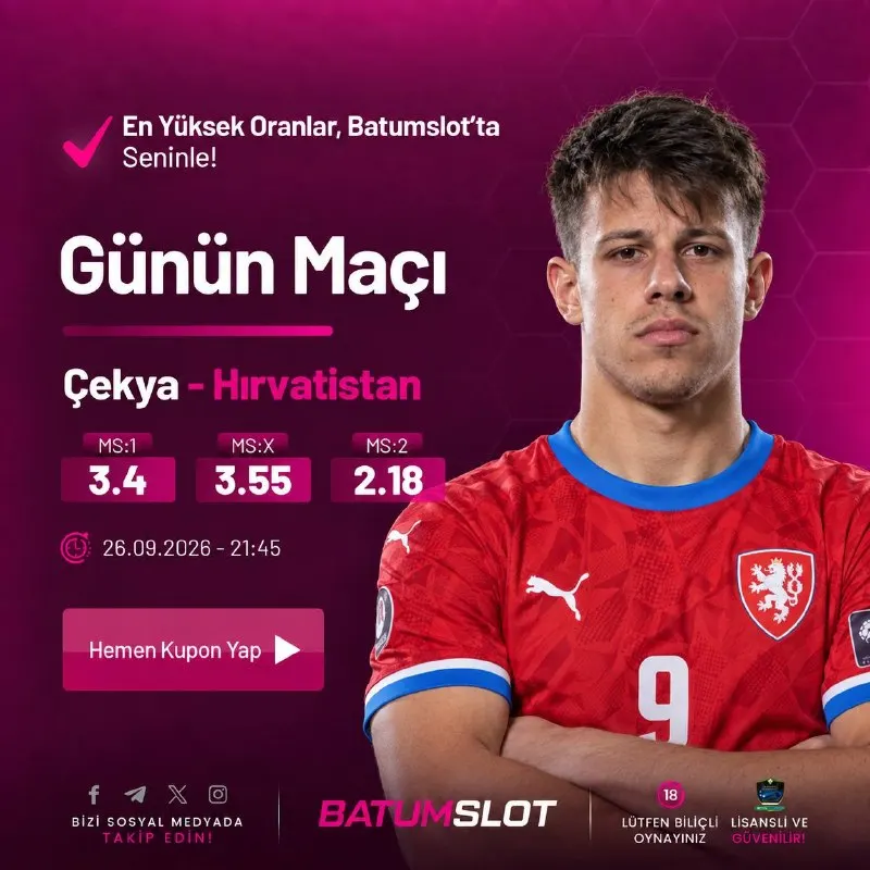 🤍🤍🤍🤍🤍 🤍💜💜💜⚽ 🧬 Yüksek oran seçenekleriyle bahis ve kazancın heyecanı BatumSlot'ta yaşanır!…