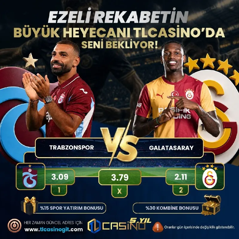 TLCASİNO'DA EZELİ REKABETİN BÜYÜK HEYECANI BAŞLADI ! 19.09.2026 20:00'da Oynanacak Büyük…
