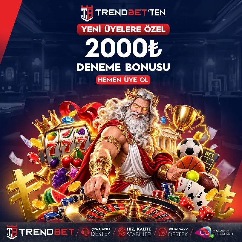 🎁 #TrendBet’ ten Deneme Bonusu 📢 🎁 Yeni Üyelere Özel 2️⃣0️⃣0️⃣0️⃣ ₺ Deneme Bonusu Fırsatı…