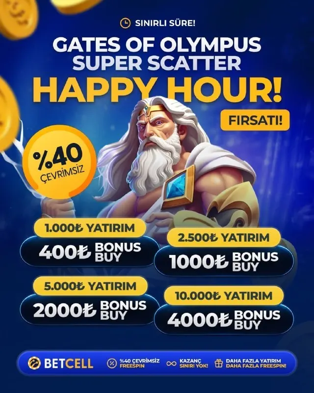 Betcell’e Özel %40 Çevrimsiz Freespin (Bonus Buy) Fırsatını Kaçırma! 🎯 Bu özel kampanya…