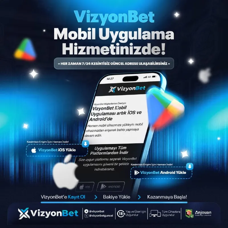 🎯 Vizyonbet'de Güvenli Erişim Artık Çok Daha Kolay! 📱 Mobil uygulamamızla Vizyonbet'e her…