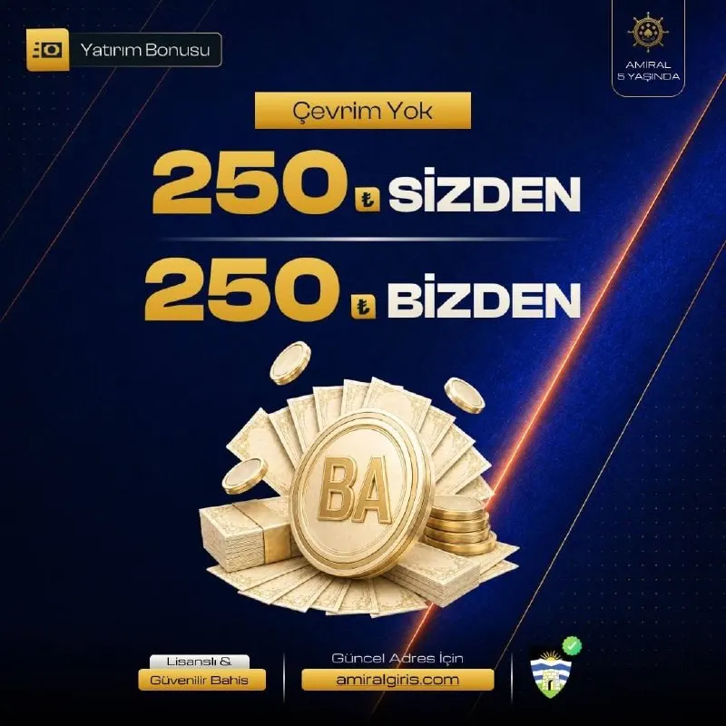 💫Betamiral ile ÇEVRİMSİZ 250₺ yatır, 250₺ bonus kazan! 🏆İlk adımı sen at, Betamiral…
