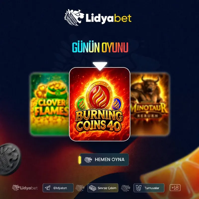 🍀 😀😃😄’TE BUGÜNÜN ŞANSLI OYUNU! 🔥 BURNİNG COİNS 40 🎰 Şansın bugün bu oyunda olabilir! 🔥…