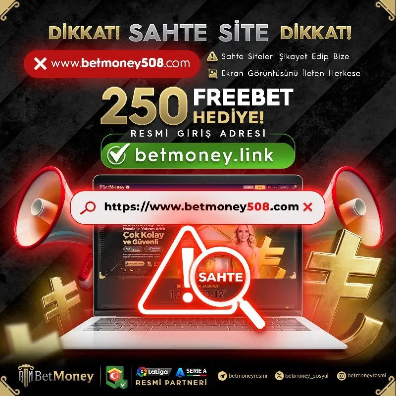 🎁 Sahte Siteyi Bildir 250 FREEBETİ KAP 🎁 Sitemiz adına açılan www.betmoney508.com sahte…
