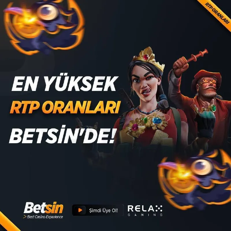 🤧 RTP oranları yüksek, heyecan daha büyük! 🫣 Betsin’de kazançlı oyun deneyimi seni…