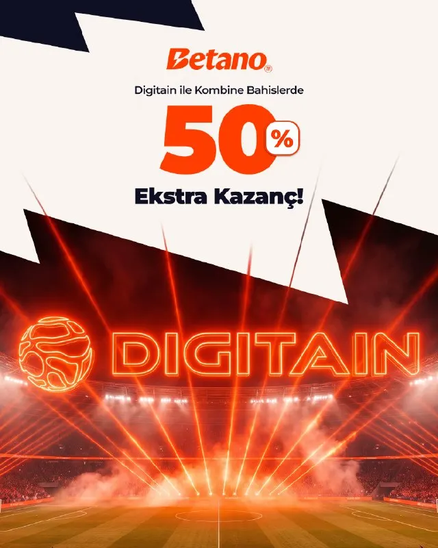 🥳 Digitain ile Kombine Bahislerde %50 Ekstra Kazanç Betano’da! ⚽️ Digitain altyapısıyla…
