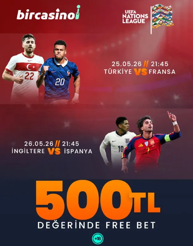 ⚽️ Milli maç heyecanına özel Free Bet fırsatı! 🔥 Türkiye – Fransa ve İngiltere – İspanya…