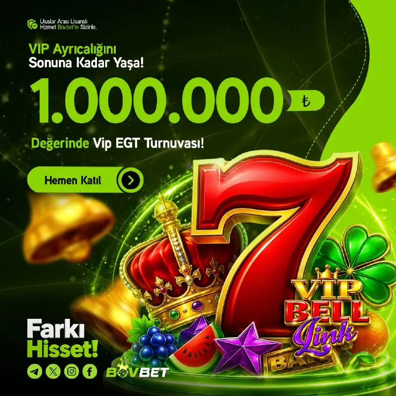 👑 VIP AYRICALIĞINI SONUNA KADAR YAŞA! 💚💰 Bovbet’te dev ödüllü VIP turnuva başladı! 🏆✨ 💥…