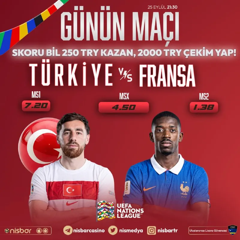 🔔 GÜNÜN MAÇINA ÖZEL FREEBET ETKİNLİĞİ! ⚽️#Türkiye 🆚 ⚽️#Fransa ⚡️ Maçın skorunu tahmin et…