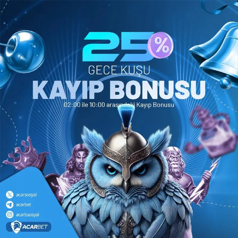 Gece kuşları için fırsat zamanı! 🌙 02:00-10:00 arasında %25 Kayıp Bonusu ile şansınızı…