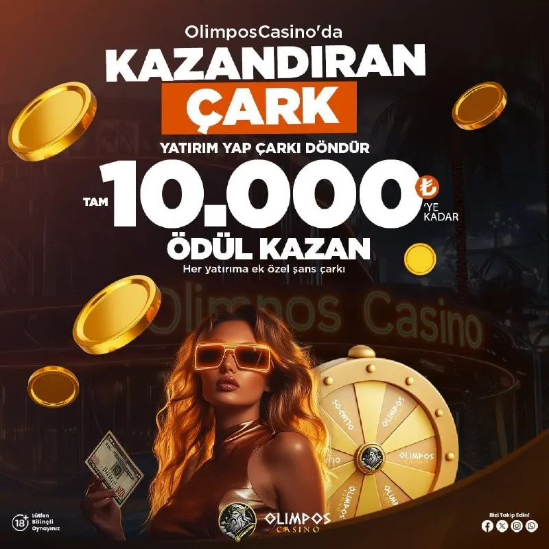 🤍OLİMPOS'TAN KAZANDIRAN ÇARK🤍 🤑 Her Yatırımınıza, Özel Çark Kodu Hediye 💰 Yatırımınızın…