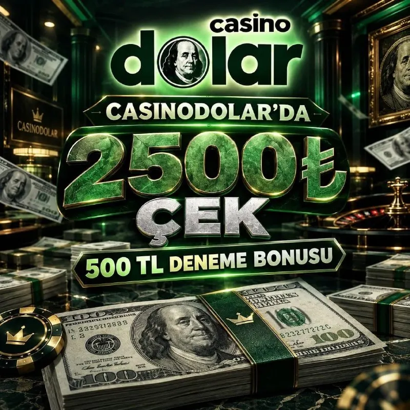 CASINODOLAR 💵PARANIN RENGİ DEĞİŞTİ. 🎁 500 TL DENEME BONUSU 💚 2.500 TL ÇEK Şansını sıradan…