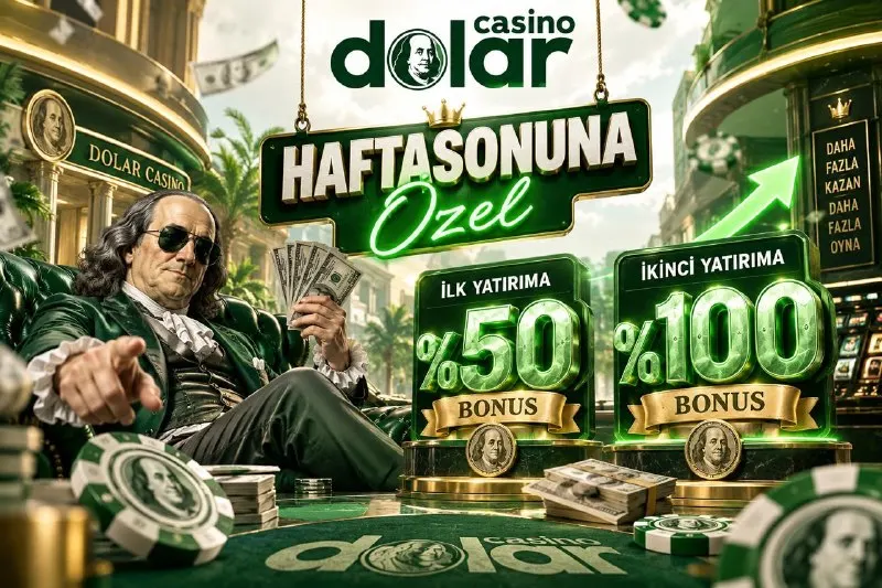 ✨ HAFTA SONUNA ÖZEL | DOLAR CASINO ✨ Bu hafta sonu ayrıcalıklarla başlıyor. 💎 İlk adımını…