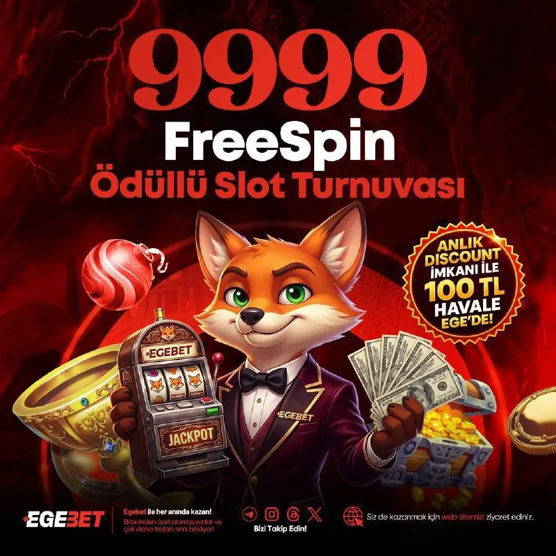 🤩 9999 FREESPİN ÖDÜLLÜ TURNUVA! 💰 Minimum bahis 1 TL! 🎰 Amusnet Slot oyunlarında…