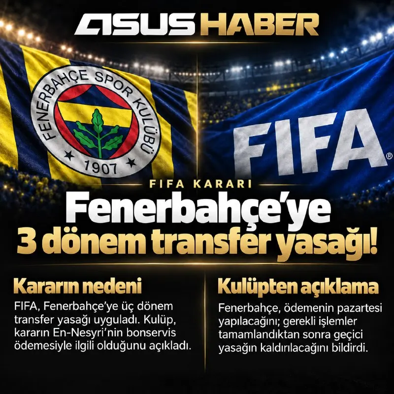 🇹🇷 Fenerbahçe’ye 3 dönem transfer yasağı! 🔴 Kulüp, En-Nesyri’nin bonservis ödemesiyle…