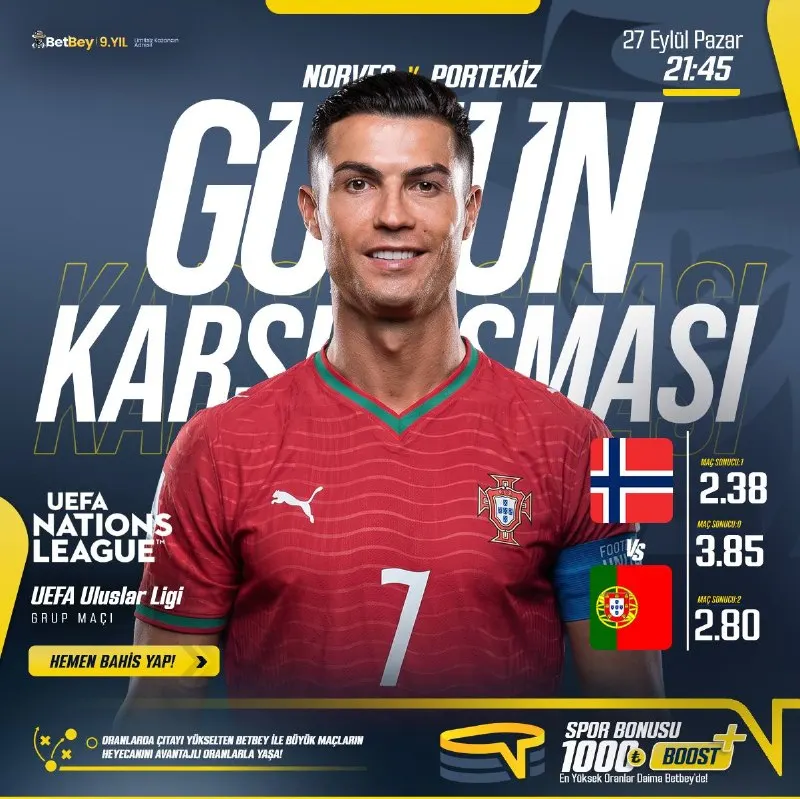 ⏰ 🤩🤩🤩🤩🤩 🇳🇴 NORVEÇ 🆚 PORTEKİZ 🇵🇹 Beylere yaraşır en yüksek oranlar! Anında takip, hızlı…
