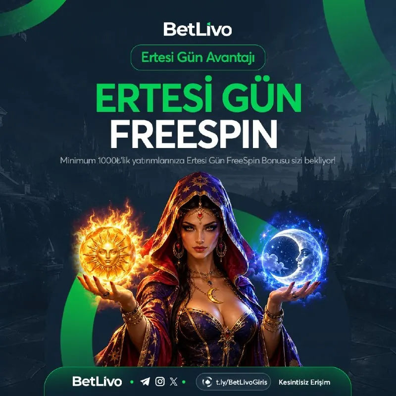 👑🔥 BETLİVO’DA BUGÜN YATIRAN, YARIN DA KAZANIR! 🎁 🎰 Ertesi gün seni bekleyen FREESPIN…