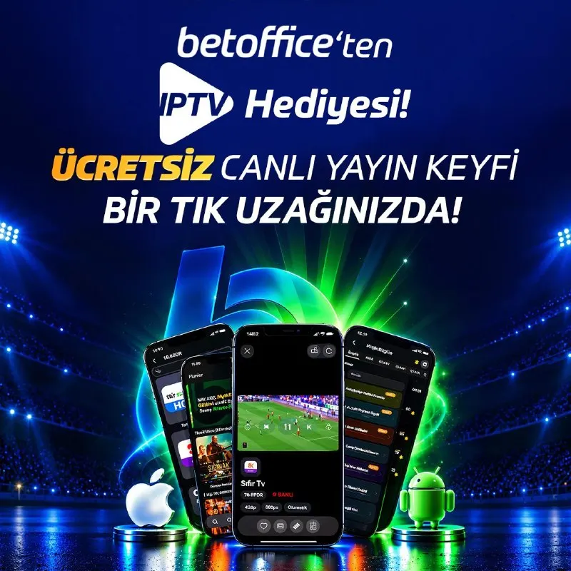 📺 Maç, Dizi ve Çok Daha Fazlası Tek Ekranda! 🎁 BetOffice’in ücretsiz IPTV hediyesiyle…