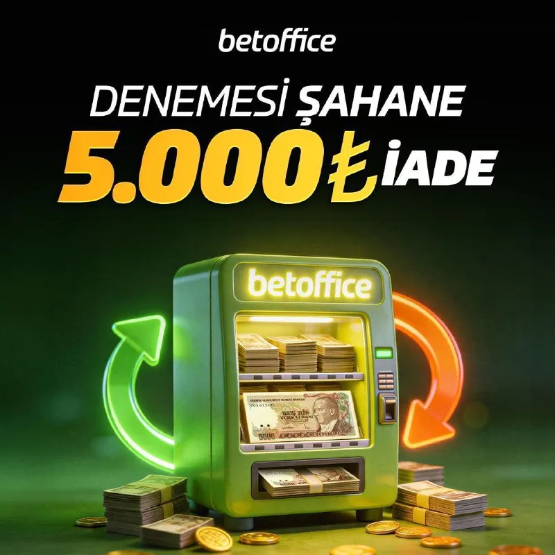 🚨 BetOffice'te %100 İADE Bonusu Sizlerle! 🎁 Artık 5.000₺'ye varan Denemesi Şahane İadesi…