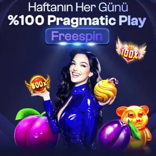 💯 Haftanın Her Günü %100 Pragmatic Play Freespin! 🌐 Her Gün, Minimum 250₺ Yatırımlarınıza…
