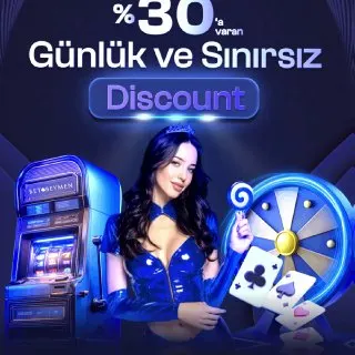 💎 %30 Günlük Ve Sınırsız Casino Discount! ✅ %30'a Varan Günlük Casino Discount Bonusu İle…