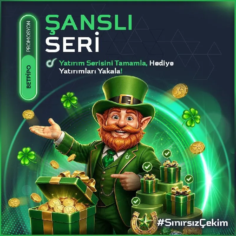 🍀 BetPipo'da Şanslı Seri Başladı! ✨ Minimum 500₺ Yatırımını tamamla, seriyi yakala ve…