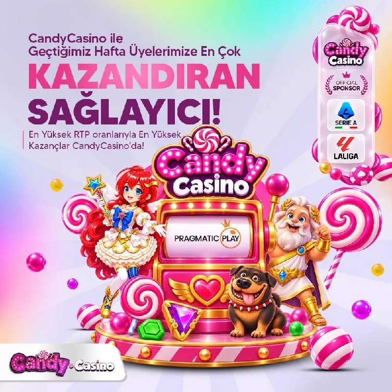 🍬 Geçen haftanın tatlı şampiyonu sahnede! 🎰 🌈 Renkli atmosferi, yüksek RTP vurgusuyla…