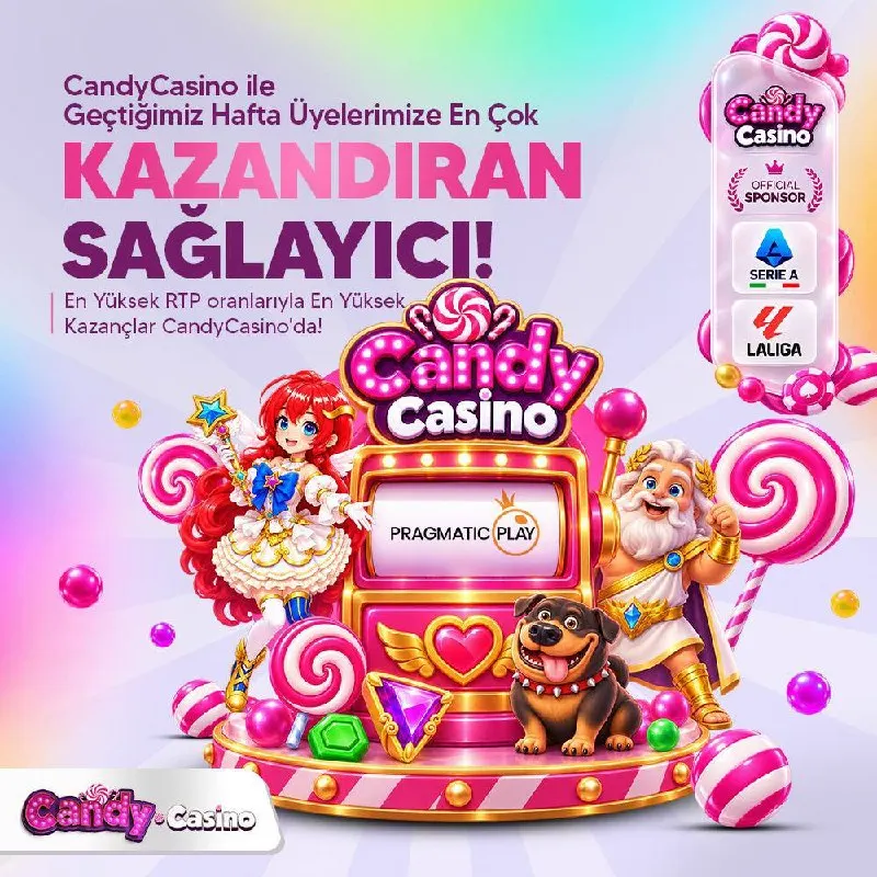 🍬 Geçen haftanın tatlı şampiyonu sahnede! 🎰 🌈 Renkli atmosferi, yüksek RTP vurgusuyla…