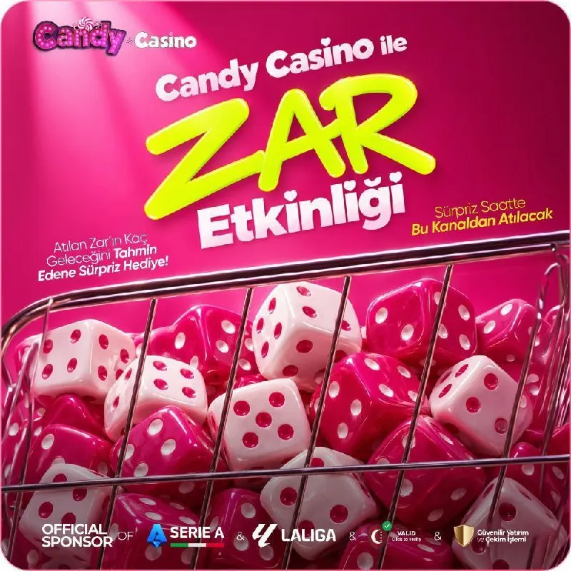 🎲 #CandyCasino'da Zar Etkinliği Başladı ! 🎈 Zarın kaç geleceğini tahmin edene sürpriz…