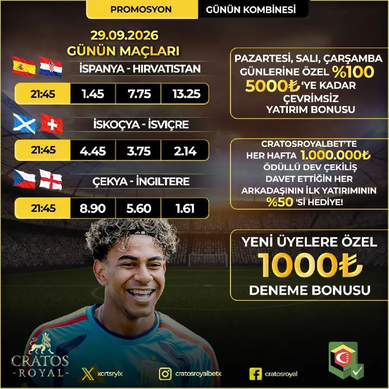 👑👑👑👑👑 👑👑👑👑🎰👑👑 CratosRoyalBet ile Akşamın Maçı Hazır !! ❗️Kuponlara ulaşmak için spor…