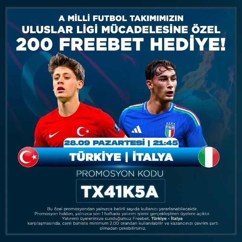 🏆 Uluslar Ligi mücadelesine özel kullanabileceğiniz 200 FreeBet sizleri bekliyor! ⚠️…