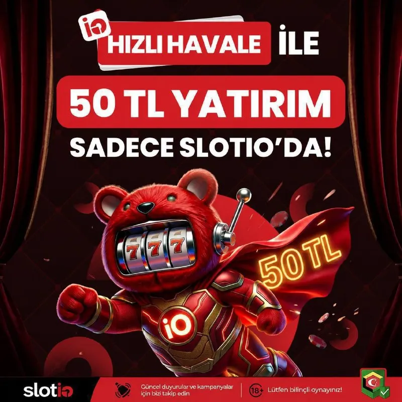 🥳 Başka yerde arama, SADECE SLOTIO’DA! 💰 Slotio’da IO Hızlı Havale ile 50₺ yatırım…