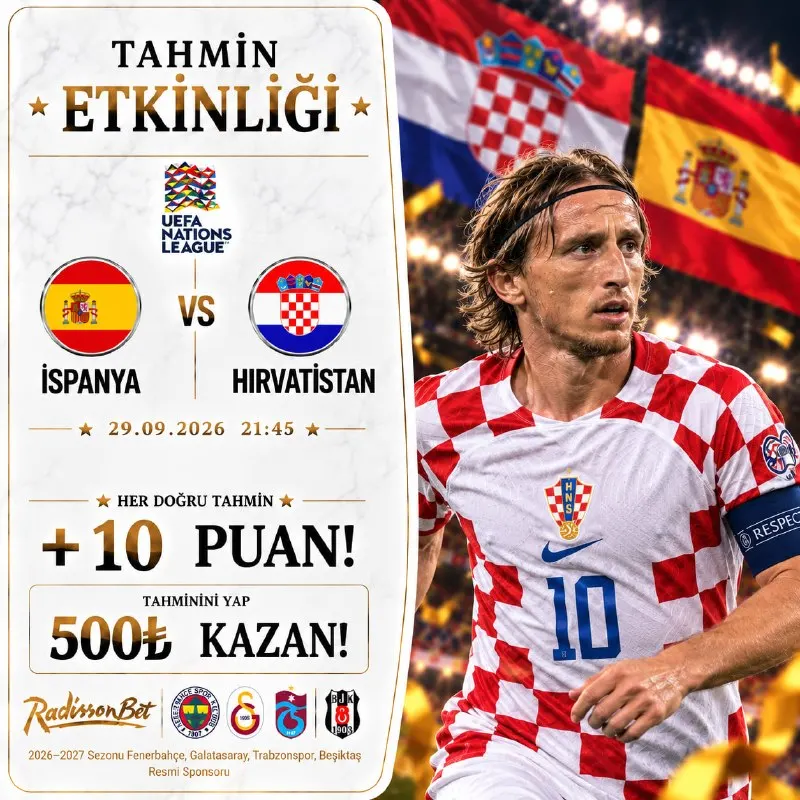 🟡🟡🟡🟡🟡🟡⚽️🟡🟡🟡🟡🟡🟡🟡🟡🟡 Futbol heyecanı #RadissonBet'te kazanca dönüşüyor 💸 Son katılım: 28…