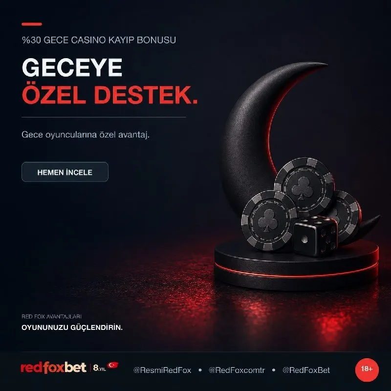 Gece Kuşlarına %30 Casino Kayıp Bonusu 01.00 – 07.00 arasında casinoda 10.000₺ ve üstü…