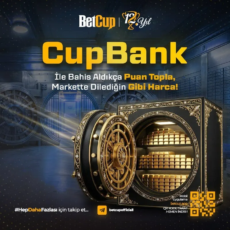 🔔 BetCup'ta Sadece Bahis Almak Bile Kazandırır! 🔔 📣 BetCup Üyelerine Özel, CupBank…