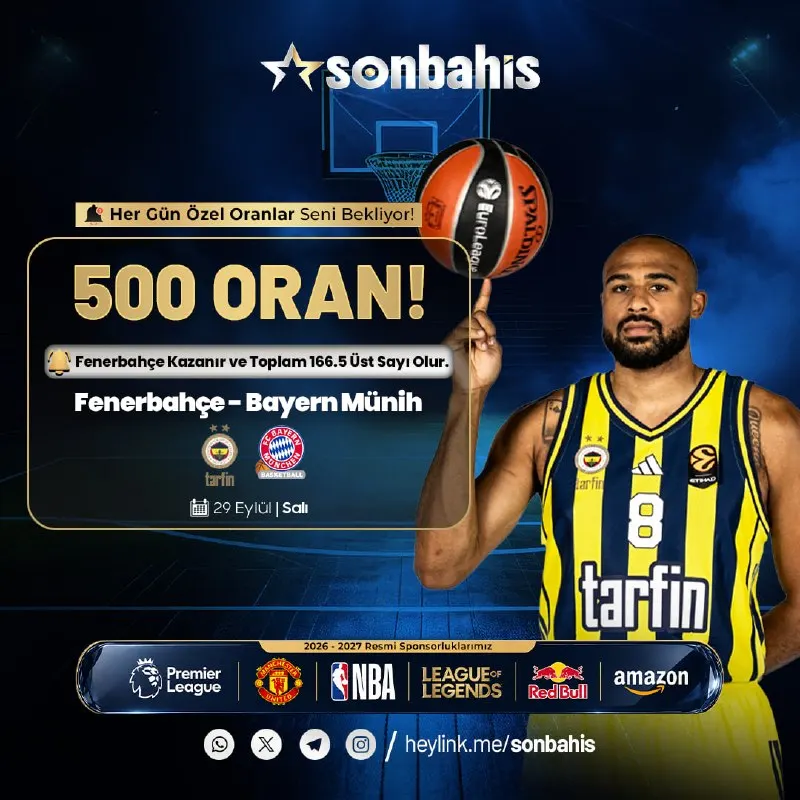 ⚡️SONBAHİS'TE ÖZEL ORAN FIRSATLARI BİTMEZ! 🔥Maksimum Bahis: 1 TL 🔷Son 3 gün içerisinde…