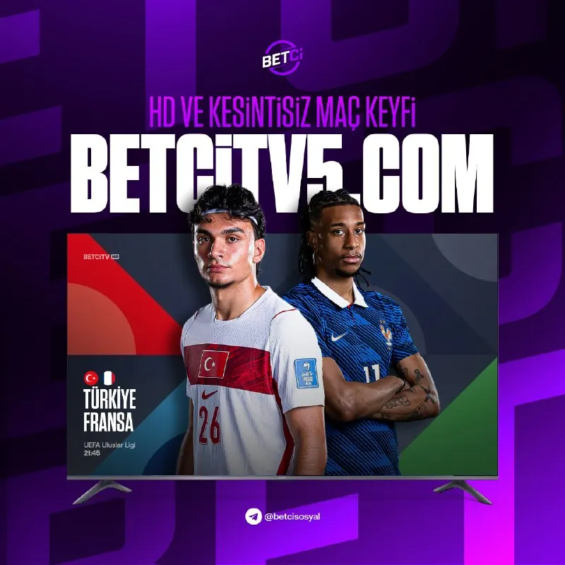 📺 Türkiye - Fransa maçı canlı yayınla Betci TV'de! 🏆 Uluslar Ligi'nin heyecan dolu…