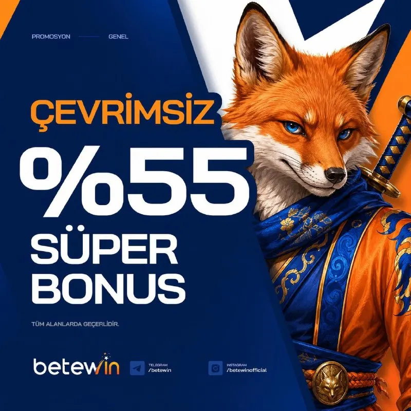 %55 ÇEVRİMSİZ NAKİT BONUS AKTİF! ⚡️ Tüm Alanlarda Geçerli! 💎 Toplam 3 kullanım hakkı ile…