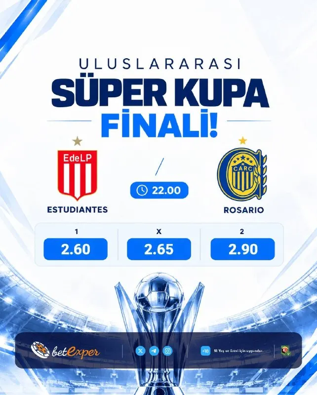 🏆 Uluslararası Süper Kupa'da Büyük Final! ⚽ Arjantin’in iki güçlü ekibi Estudiantes ve…