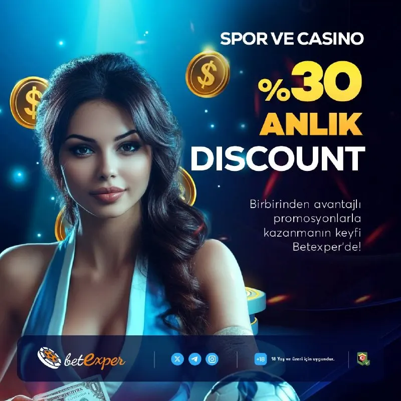 ⛈ %30 Anlık Discount ile Betexper'de Kaybın Minimumda! 🎁 Hem spor bahislerinde hem de…