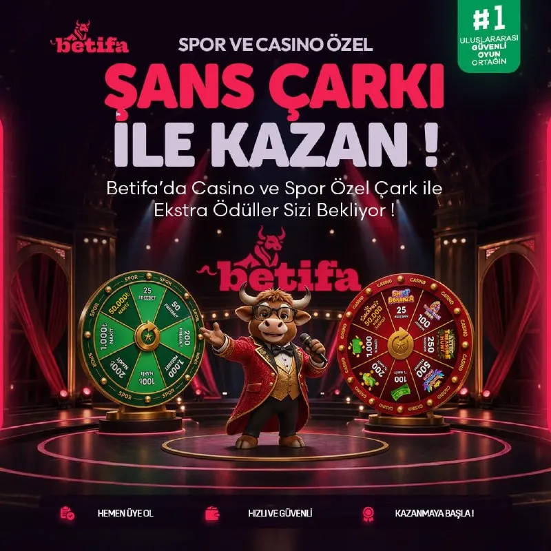 🎡 ŞANS ÇARKI BETİFA’DA DÖNÜYOR! ✅ 500 TL ve üzeri yatırımını yap, 🎰 Çarkını çevir, 🎁…
