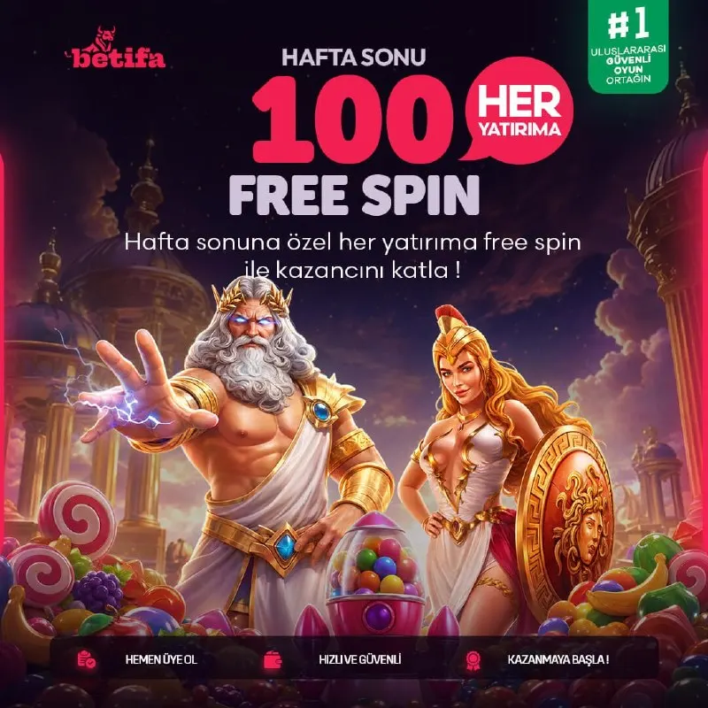 🎁✨ HAFTA SONU BETİFA’DA FREESPIN ŞÖLENİ BAŞLIYOR! ✨🎁 🔥 Her 1000₺ ve üzeri yatırıma ek…