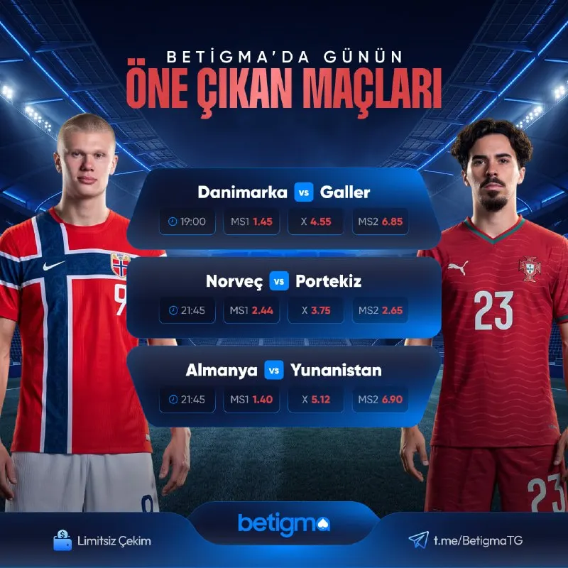 GÜNÜN ÖNE ÇIKAN MAÇLARI! 🤩 ⚽️ Günün Maçlarında Kazanan Sen Ol! 💰 DANİMARKA 🆚 GALLER…