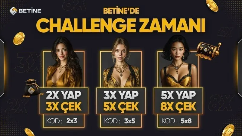 🎁 Challenge Bonusları İle Kazan 🎁 ➡ 2x Yap 3x Çek ➡ Promokod: 2x3 ➡ 3x Yap 5x Çek ➡…