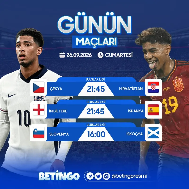 🔥 GÜNÜN MAÇLARI BELLİ! ⚽️ Bugün Uluslar Ligi’nde futbolseverleri birbirinden heyecanlı…