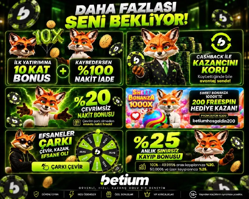 🫡 Aradığın Bonuslar #Betium'da 🎁%20 Çevrimsiz Bonus ile Kazanma Şansını Katla! ✅ Hemen…