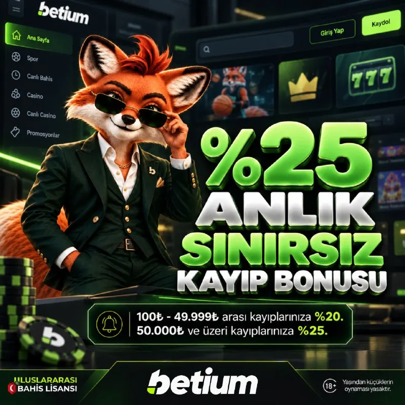 🤑 ŞİMDİ KAYBETTİĞİN ANDA KAZANMA ZAMANI! ➗2️⃣5️⃣’e Varan Anlık Kayıp Bonusu Betium'da! 🎤…