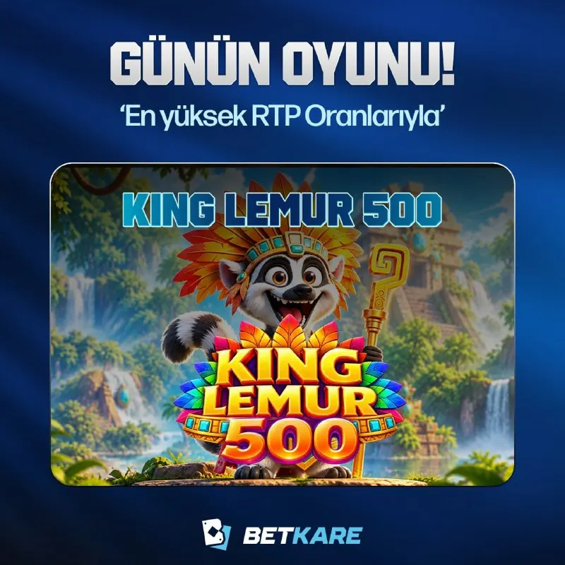 💙🔠🔠🔠🔠🔠🔠🔠 💙 👑 GÜNÜN KRALI SAHNEDE! 🎰 Bugünün oyunu: KING LEMUR 500 🔥 Yüksek RTP…