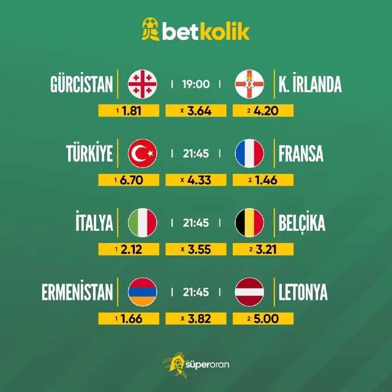 🟢 Program Belli, Sıra Mücadelede! 🔥Günün öne çıkan karşılaşmaları seni bekliyor…