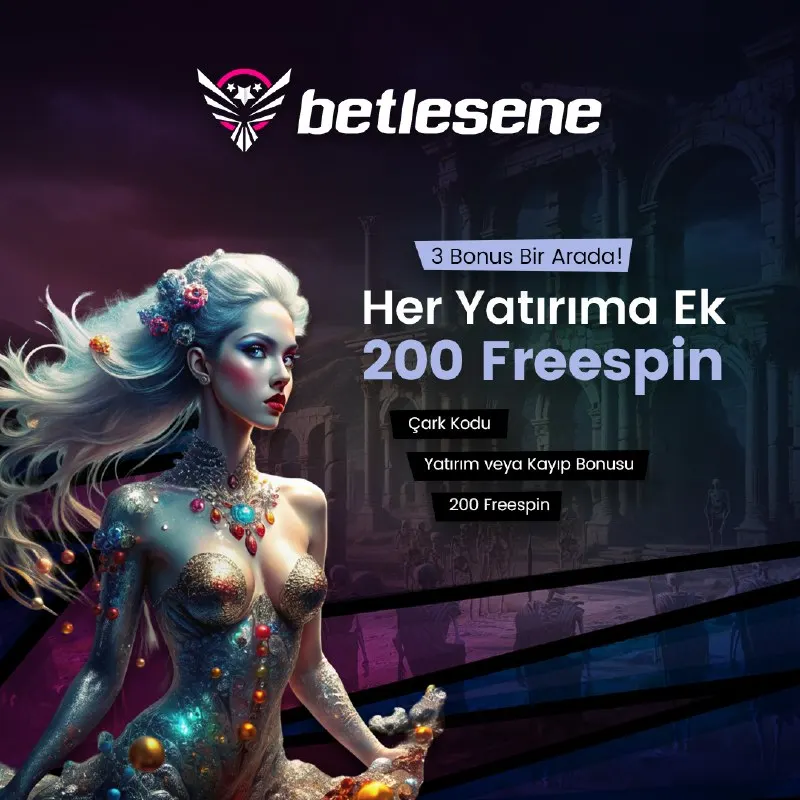 1 Yatırım İle 3 Bonus Birden 🎁 Yatırıma Ek 200 Freespin 🎁 5000 TL Ödüllü Çark Kodu Bonusu…